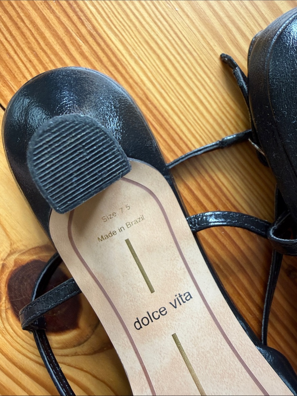 Dolce Vita Black Pointed Slingback Pumps with Slim Straps - Picture 2 of 2
